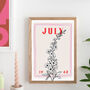 Personalised Continuous Line Birth Flower Print, thumbnail 2 of 5