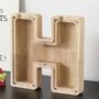 Hand Made Personalised Wooden Letter Money Boxes, thumbnail 2 of 5