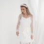 Sheer Pearl Bridal Robe Pearl Tulle Bride Robe, thumbnail 3 of 6
