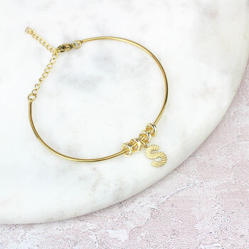 30th Or 40th Birthday A Ring For Every Decade Gold Bangle Bracelet, 8 of 11