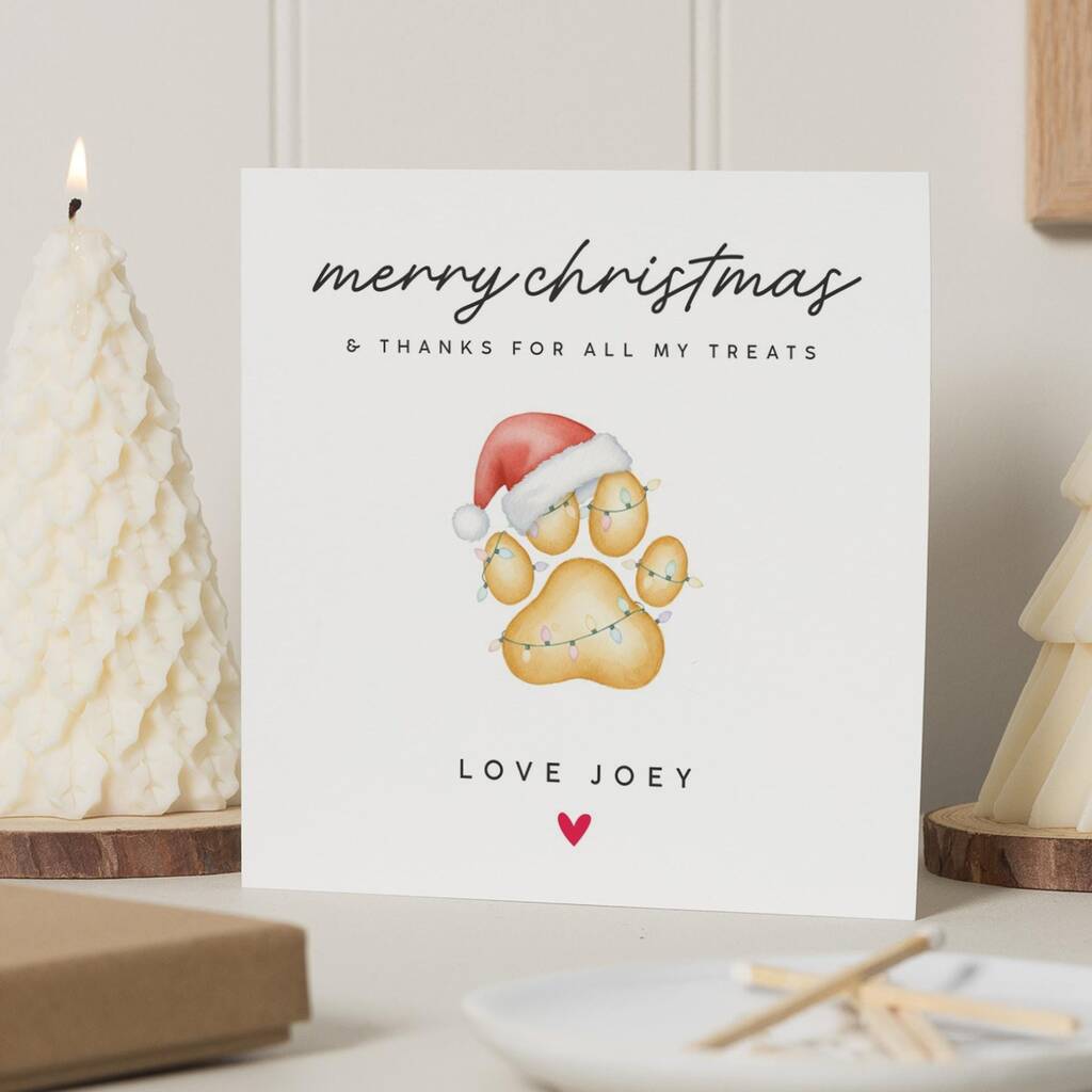 Personalised Dog Christmas Card From The Dog, 1 of 6