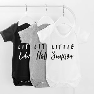 personalised name baby grow