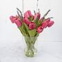Everlasting Mid Pink Tulip Bouquet In Vase, thumbnail 7 of 7