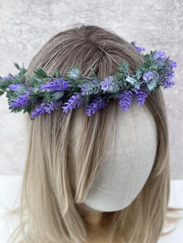 Lavender Flower Hair Crown, 3 of 7