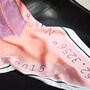 Personalised Pink Romance 'Where We Started' Map Scarf, thumbnail 5 of 12