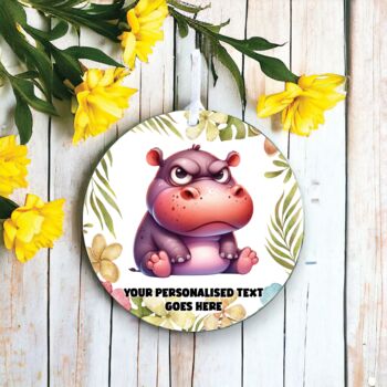Personalised Grumpy Hippo Father's Day Gift, 2 of 2
