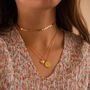 Chunky 18 K Gold Aztec Coin Medallion Necklace, thumbnail 7 of 10