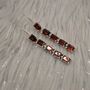 Red Garnet Drop Silver Earrings, thumbnail 1 of 9
