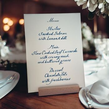 Handwritten Menu For Wedding Table, 4 of 6