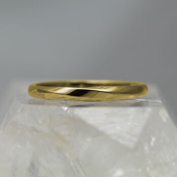 18ct Yellow Gold Twist Wedding Ring, 3 of 4