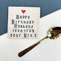 Happy Birthday Husband Coaster, thumbnail 1 of 5