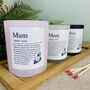 Personalised Mothers Day Mum Definition Candle, thumbnail 1 of 12