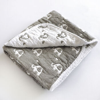 Personalised Comforter And Reversible Grey Blanket, 8 of 11