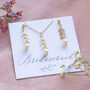 Pearl Leaf Chain Bridesmaids Jewellery Gift Set, thumbnail 2 of 9