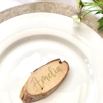 Personalised Wooden Place Name Plaque, Table Accessory, 5 of 6