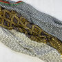 Fair Trade Recycled Sari Hair Neck Scarf Square 55cm, thumbnail 11 of 12