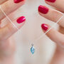 Marquise Swarovski Crystal Birthstone Pendant Necklace, thumbnail 4 of 10