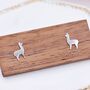 Alpaca Llama Sheep Stud Earrings, thumbnail 3 of 11