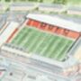 Dundee United Tannadice Park Stadium Art Print, thumbnail 2 of 3