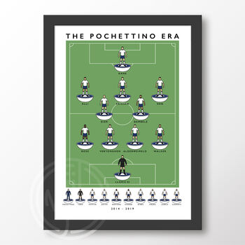 Tottenham Pochettino Era Xi Poster, 6 of 6