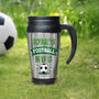 Personalised Football Thermal Mug For Him, thumbnail 3 of 4