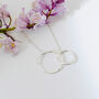 Double Circles Necklace In Sterling Silver, thumbnail 2 of 11