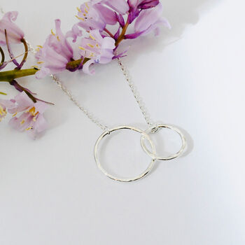 Double Circles Necklace In Sterling Silver, 2 of 11