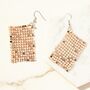 Gold Color Lightweight Mesh Drop Earrings, thumbnail 4 of 7
