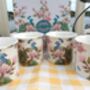 Set Of Four Gift Boxed Palace Mugs In Peacock Design, thumbnail 4 of 8
