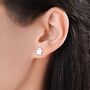 Mismatched Ghost And Bat Stud Earrings In Sterling Silver, thumbnail 2 of 9