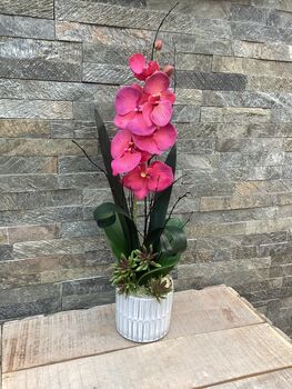 Cerise Pink Faux Silk Orchid Mothers Day Gift, 4 of 6