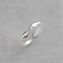 Sterling Silver Twist Open Adjustable Ring, thumbnail 4 of 9