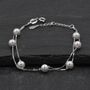 Sterling Silver Pearl Minimalist Charm Layer Bracelet, thumbnail 1 of 12