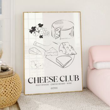 Cheese Club Print Food Art Print, 8 of 8