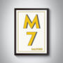 M7 Manchester Typography Postcode Print, thumbnail 4 of 10