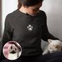 Personalised Pet Paw Silhouette Sweatshirt, thumbnail 5 of 12