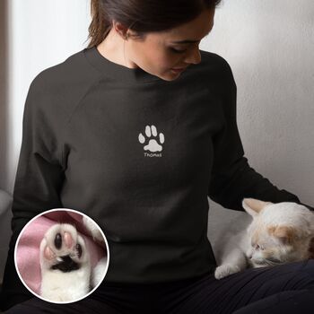Personalised Pet Paw Silhouette Sweatshirt, 5 of 12