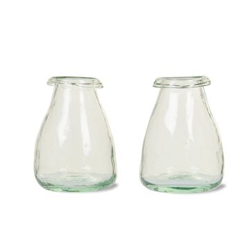 Pair Of Recycled Glass Bud Vases, 2 of 2