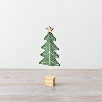 Green Felt Christmas Tree Decoration, 2 of 3