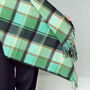Personalised Check Hand Twist Fringe Scarf, thumbnail 4 of 7