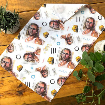 90s Nick Cage Tea Towel, Con Air 90s Mullet Inspired Kitchen Towel, 7 of 12