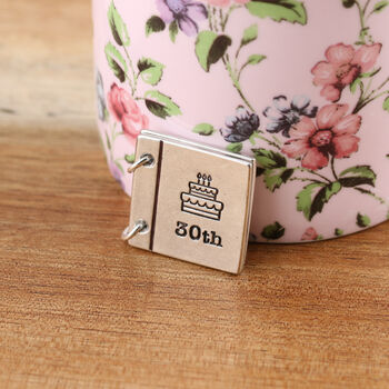 30th Birthday Keepsake Gift Pewter Mini Folding Card, 3 of 7