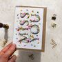 Wildflower Letters Miss You Goodbye Card, thumbnail 2 of 3