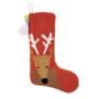 Personalised Reindeer Stocking With Pom Pom Tassel, thumbnail 2 of 3