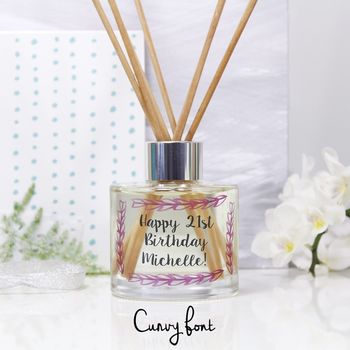 Personalised Birthday Reed Diffuser Gift Set, 4 of 11