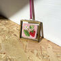 Strawberry Hand Embroidered Framed Keepsake, thumbnail 5 of 7