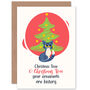 Naughty Kitty Tree Ornaments Christmas Card, thumbnail 1 of 4