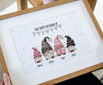 Personalised Gnome Family Print, 3 of 5