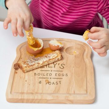 Personalised Dippy Egg And Soldiers Board Gift For Children, 3 of 7