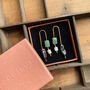 Freshwater Pearls And Vintage Turquoise Arch Earrings, thumbnail 1 of 7